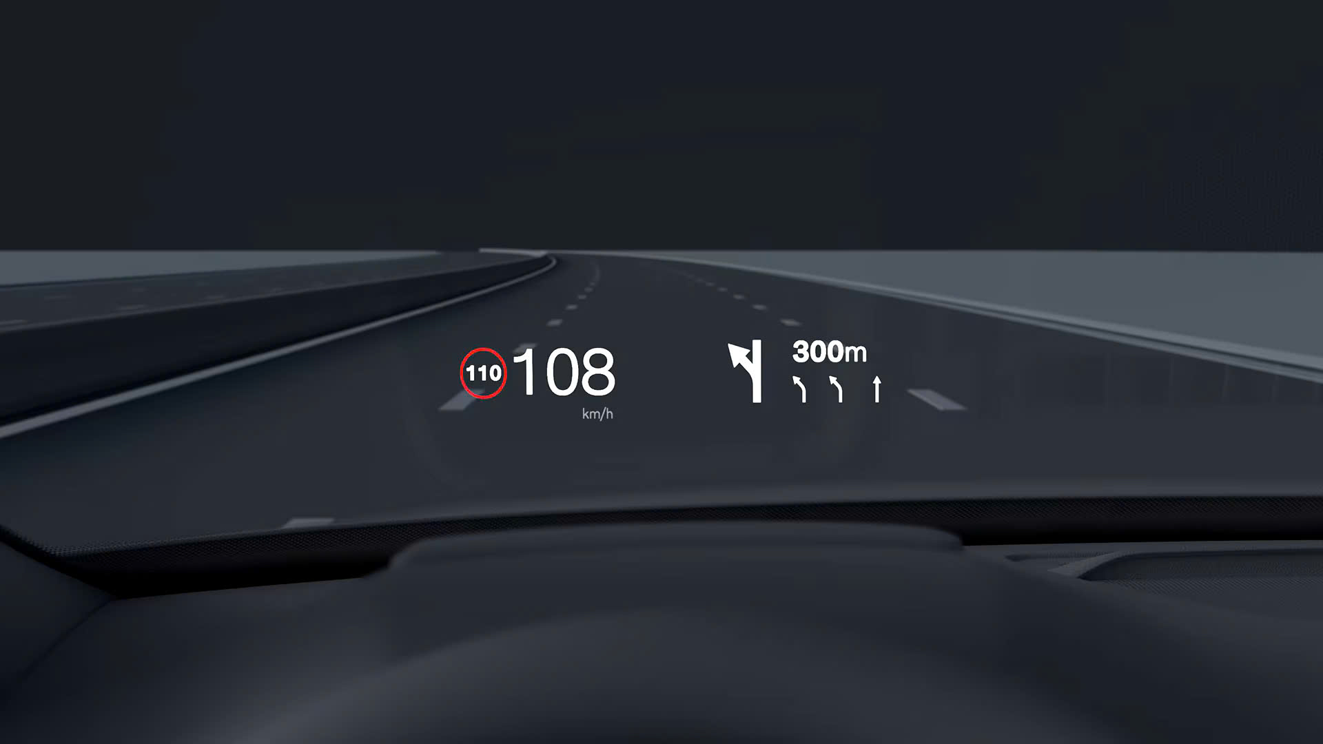volvo head up display - thông tin trên kính chắn gió - HUD Volvo head up display